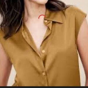 Banana Republic tan blouse or shirt is a women's top in size Medium